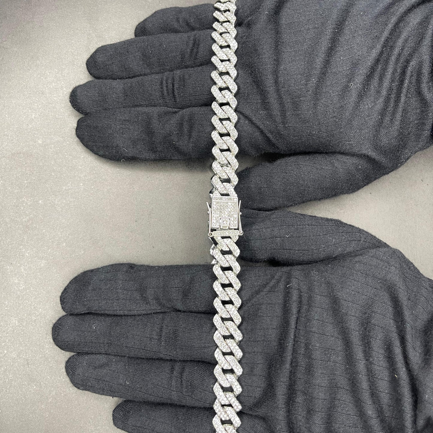 13mm Silver Iced Out Miami Cuban Neck Chain